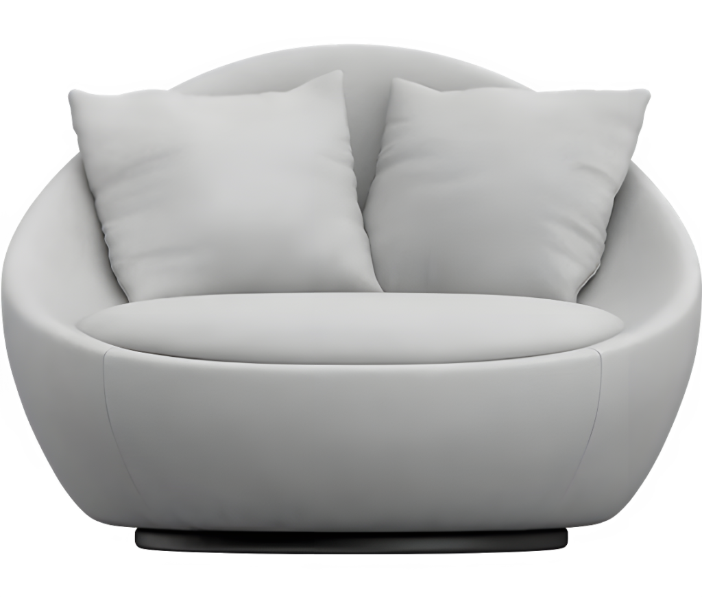 Grey Plush armchair